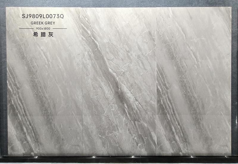 Gray Modern 900x1800x9mm Marble Look Outside Wall Glazed Polished Porcelain Tile For Bathroom