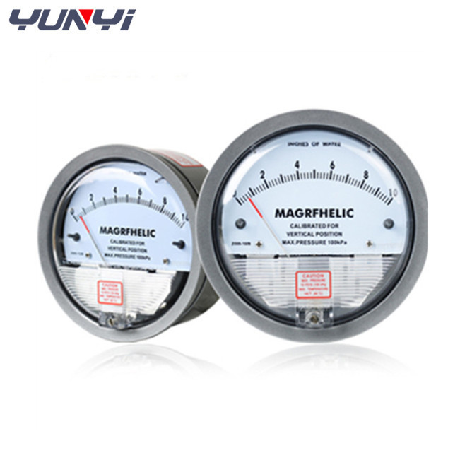 Micro Air Differential Pressure Gauge Manometer 4" Dia 20-500 Pascal