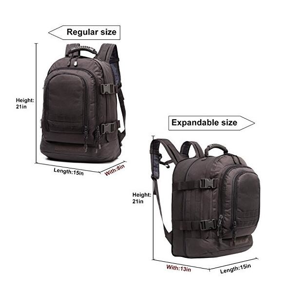 3-Day Expandable Backpack Military Backpack Molle Assault Bag Hiking Bag Large Rucksack for Comping, Traveling, Trekking