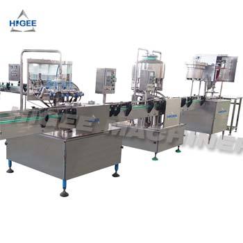 50ml 100ml mini liquor glass bottles filling capping machine labeling machine