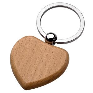  Art Craft Wooden Key Chain 2D Heart Silver Cute Charm Rainbow Keyring Manufactures