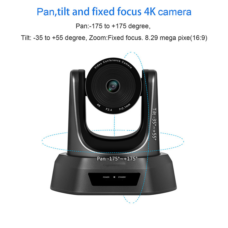 4K USB HD Video Conference Camera with 138 Degree Field of View