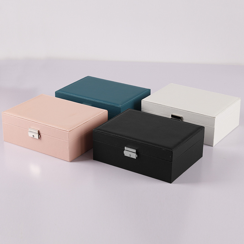 Custom Size Accepted PU Leather Jewelry Box Organizer for Travel and Packaging