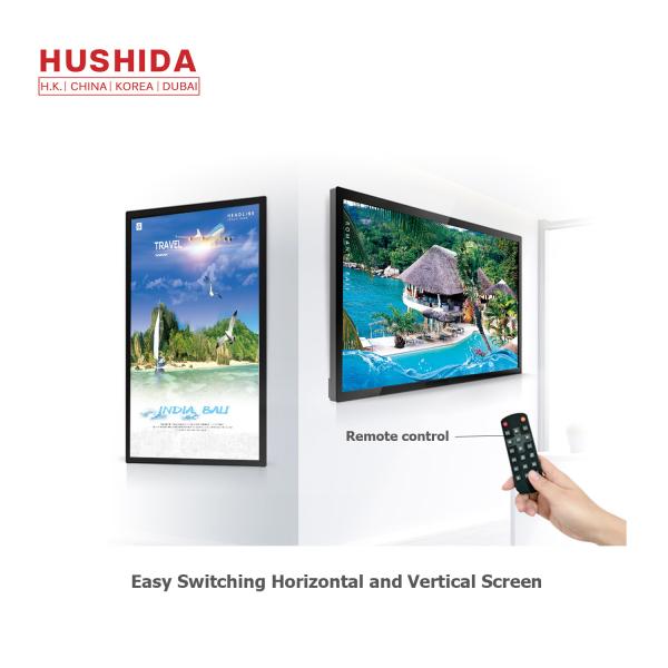 Flat Panel Wall Mounted Advertising Display 32" 220V 1920*1080 Resolution