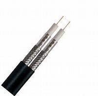 Dual RG6 CATV Coaxial Cable 18 AWG CCS Conductor 60% AL Braiding for Satellite