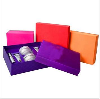 top grade Luxury weaving art paper cardboard cosmetic case with mirror in