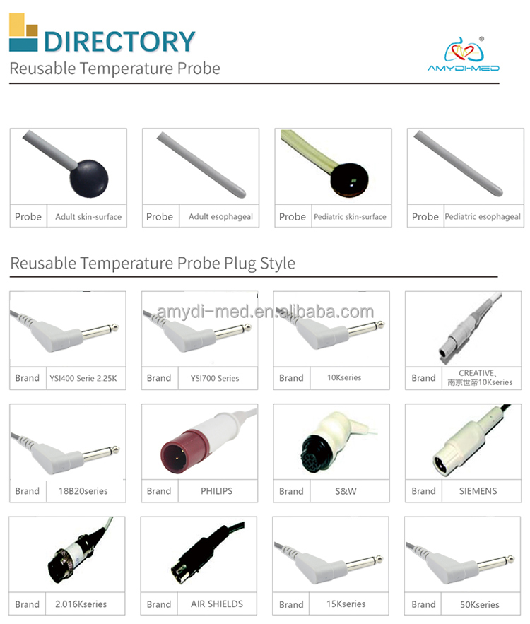 Mindray Adult Digital Temperature Probe For Core And Skin Temperature Monitoring