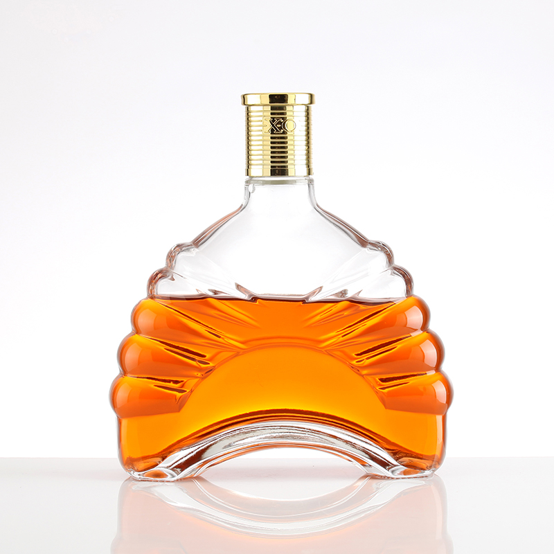 Customizable Sealing Type 250ml 750ml Clear Glass Whisky Bottle for Customized Products