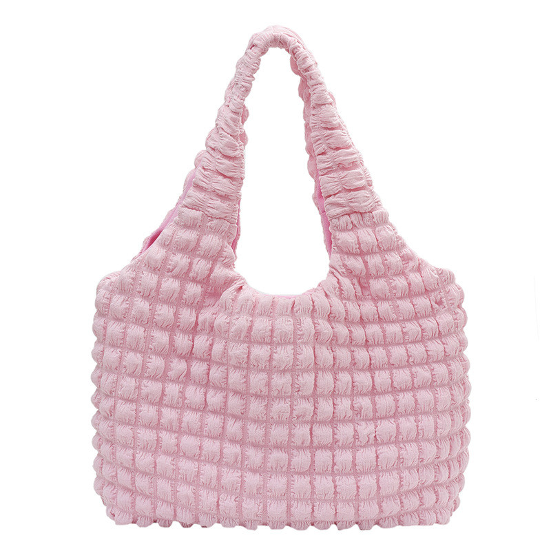 NEW FEMALE CLOUD PUFF FLOWER SHOULDER BAG FEMALE SUMMER CANVAS SIMPLE HANDBAG