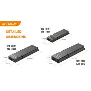 15-60W Output Power Smart Power Supply Ultra Slim Design Door Trigger Method for