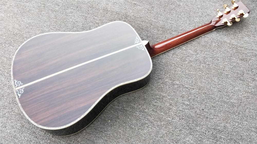 41 inch acoustic guitar,Real Abalone inlays and binding,Ebony fingerboard,Factory Custom Solid spruce top Classic Guitar