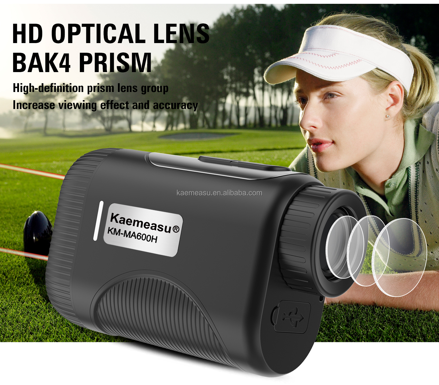 Durable Construction 800m High Accuracy OEM Golf Rangefinder with Slope Magnetic Function and Sport Laser Technology