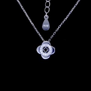 Key Classic Design Magical Key Silver With Zircon And Cross Chain