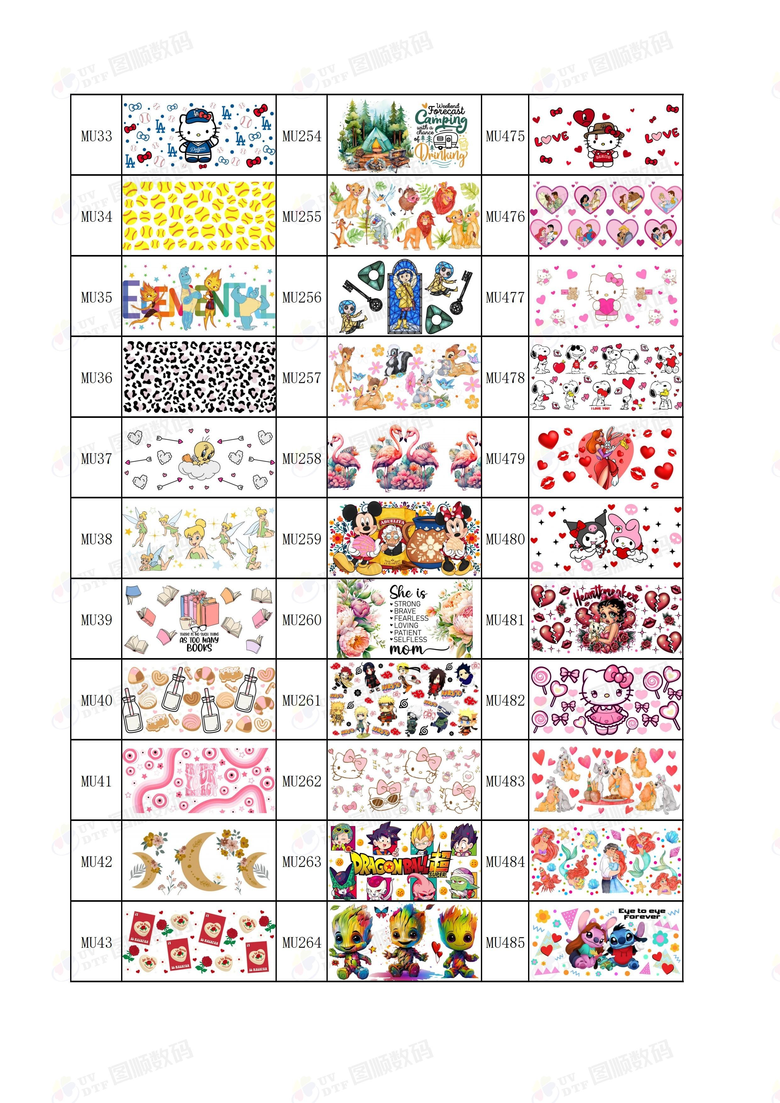 UV Varnish Sticker Custom UV DTF Cup Wraps ISO9001 SGS ROHS