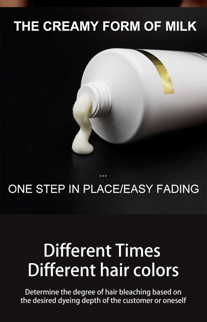 Customized Hair Cream Bleach 400ml Natural Harmless Quickly Fading Ammonia Free