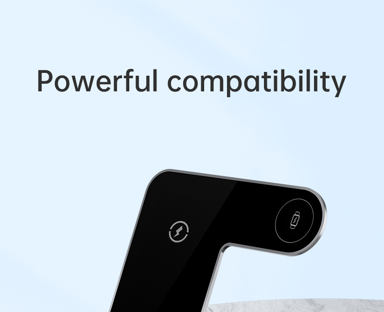 3-In -1 Bracket Aluminum Alloy Wireless Charger For Phone Earphone Watches