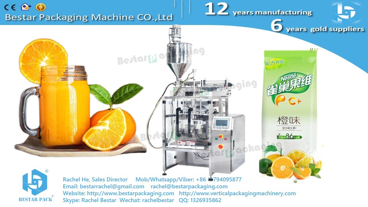 How to pack hot liquid with pouch packing machine BSTV-650P