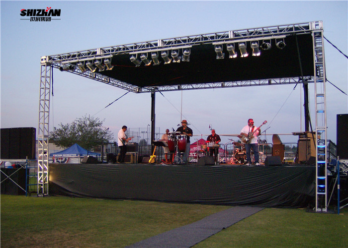 Aluminum Stage Arch Lighting Truss Display Black Or Customized Aluminum Alloy 6082-T6/6061-T6