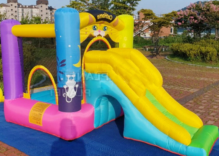 Residential 810D Oxford Inflatable Bounce House With Slide