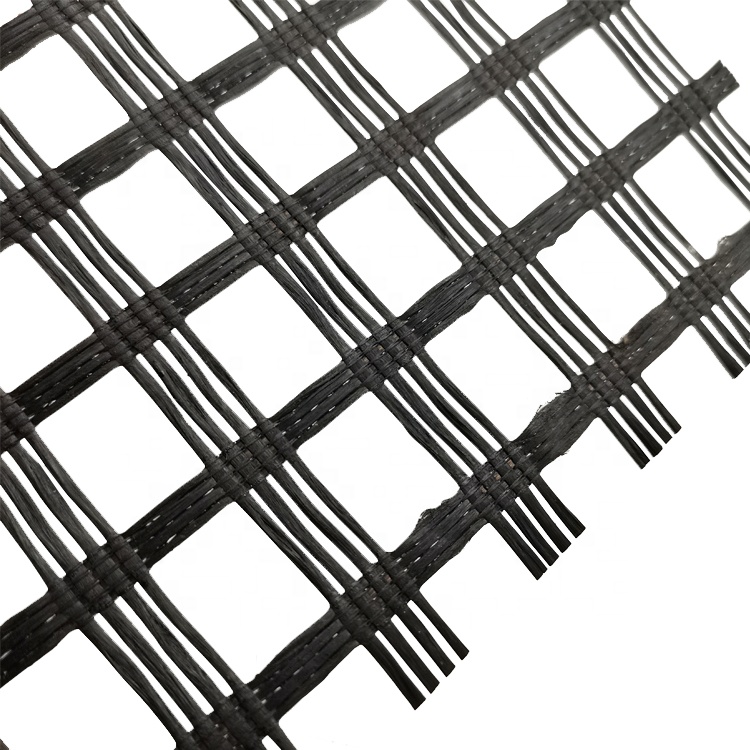120kn Bitumen Coated Fiberglass Geogrid for Roadbed Reinforcement in Length of 50-200m