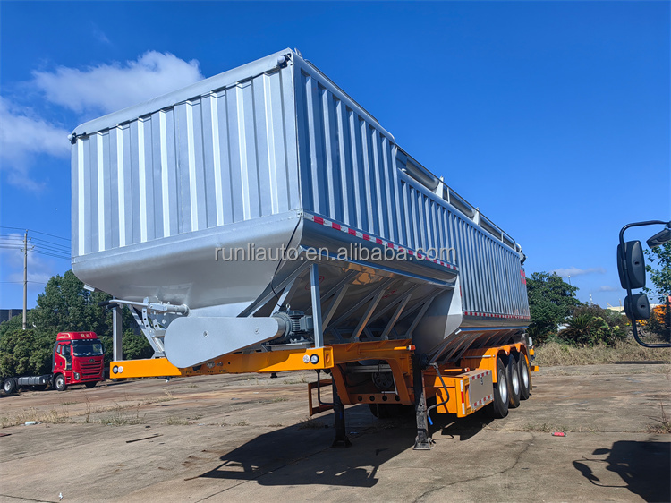 China large capacity 61CBM animal feed transport bulk feed truck bulk truck feeds trailer