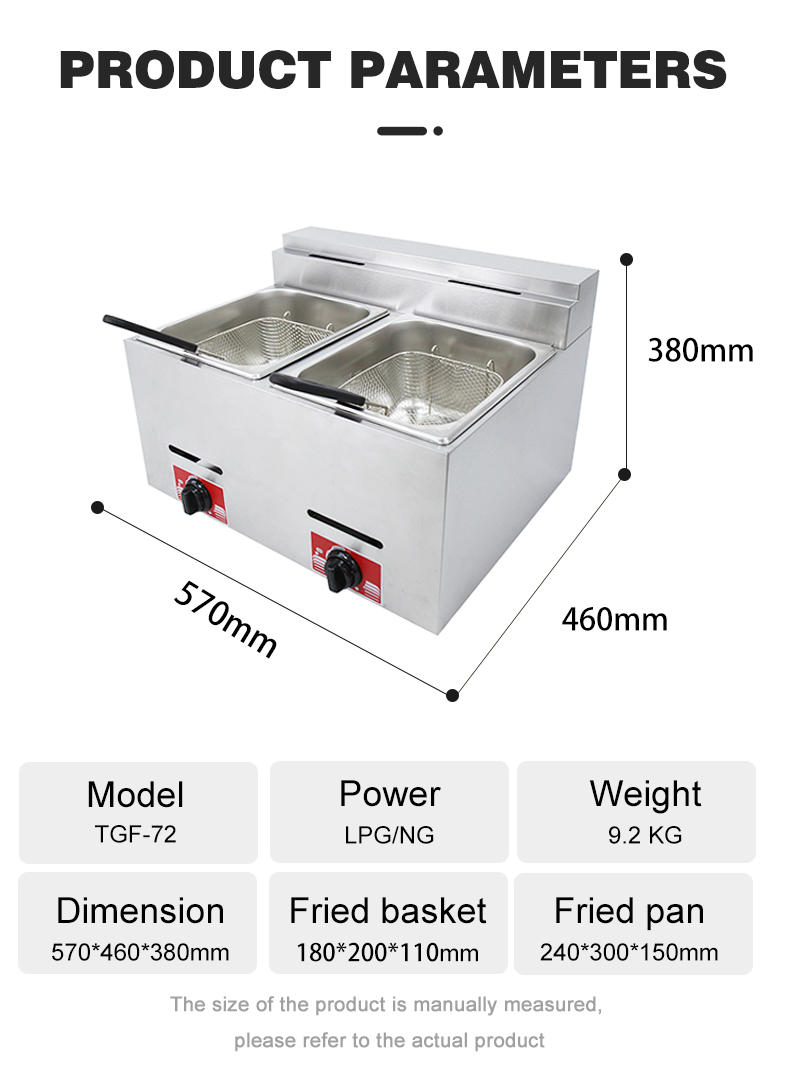 Industrial Stainless Steel Gas Fries Frying Machine for KFC Chicken and Potato Chips