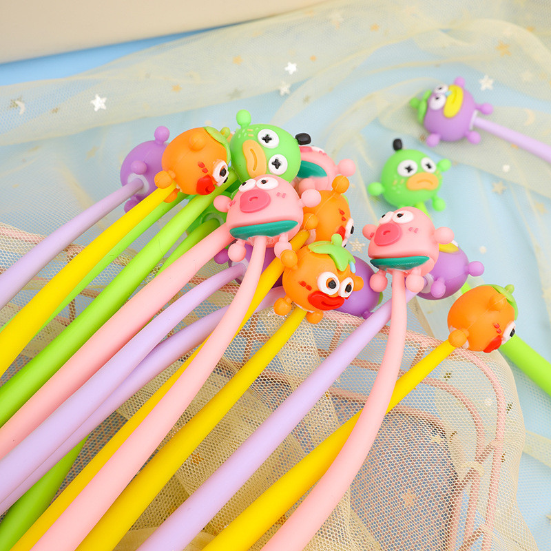 Cute Novelty Gel Ink Pens Cartoon Animal 0.5 Mm Black Ink Pens Bulk For Kids Office School Supplies Christmas Party Gift