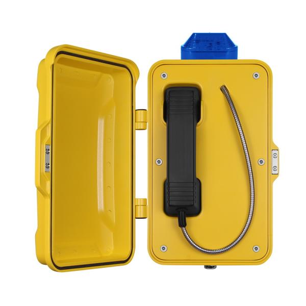 Auto Dial Industrial VoIP Phone , Aluminum Alloy Rugged Sip Phone With Warning