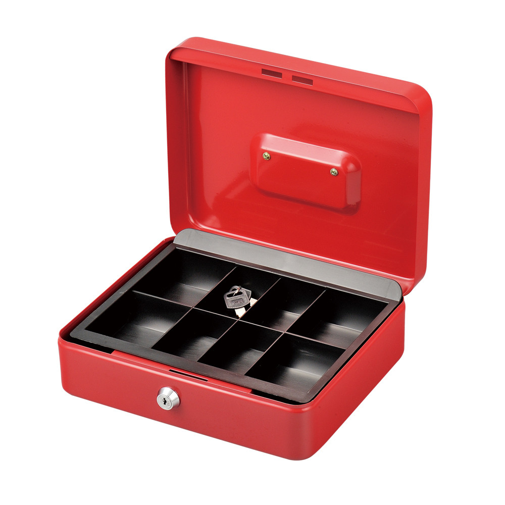Solid Steel Construction Cash Storage Box , Coin Saving Money Bank Box