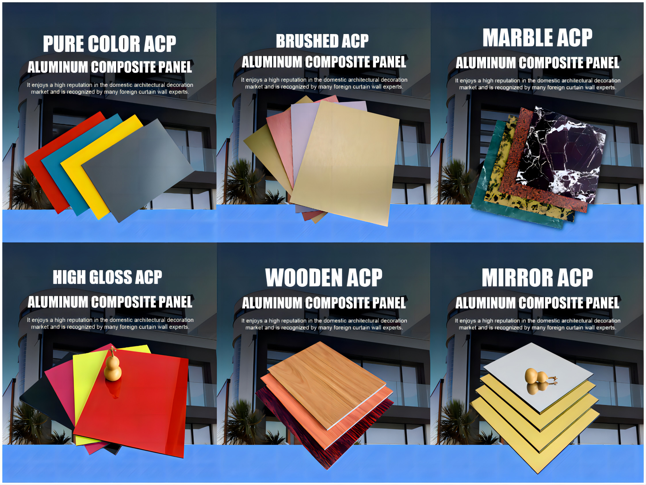 1220mm Marble ACP Matte Surface Building Boards Acp Sheet Boards