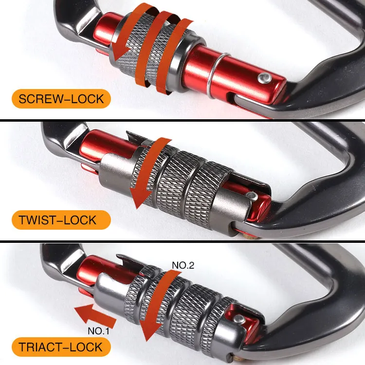 30KN Mountaineer Carabiner Must-Have Gear for Secure and Adventurous Wild Sports