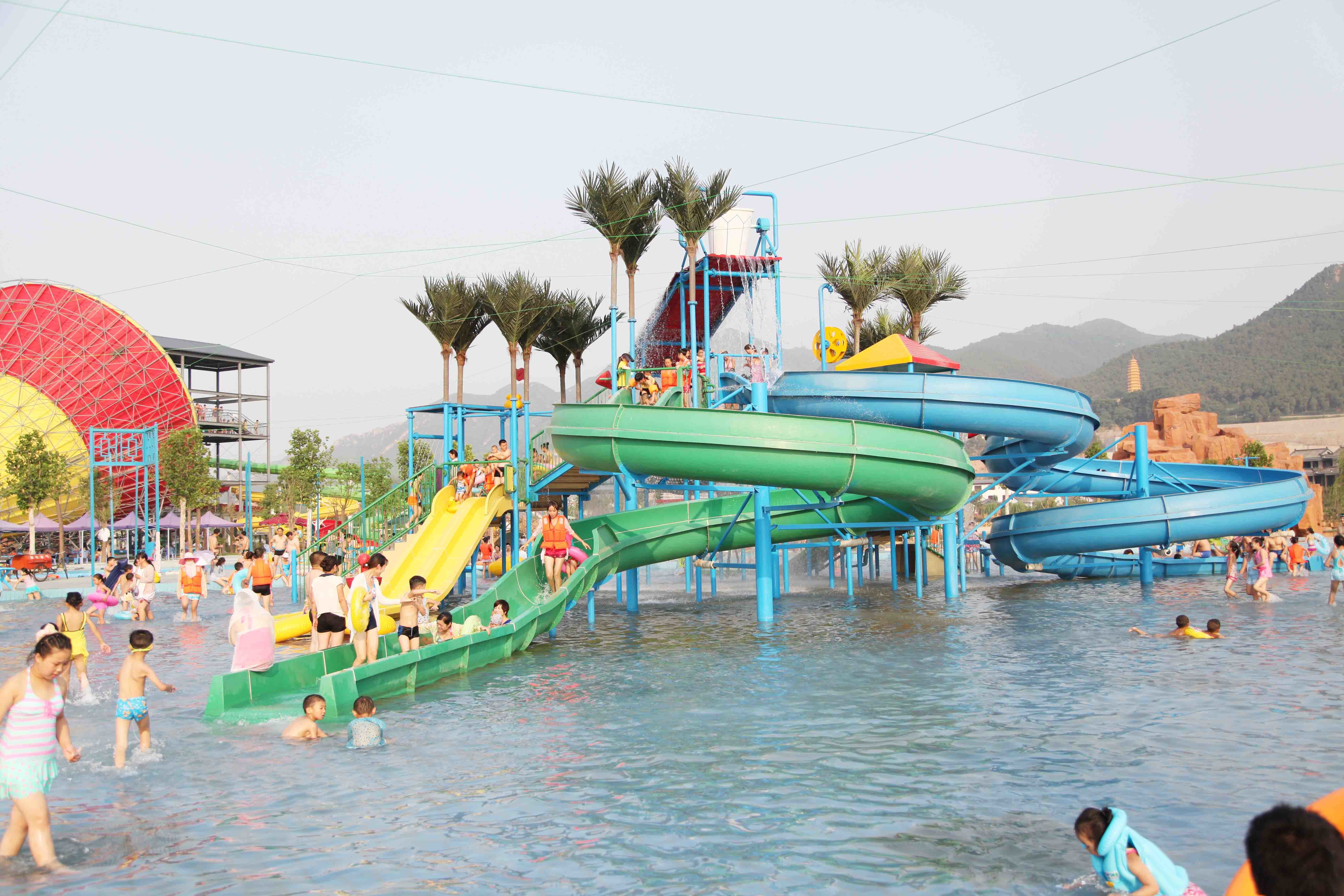 Custom Kids Water Play Equipment , Childrens Fun Play Fiberglass Slides