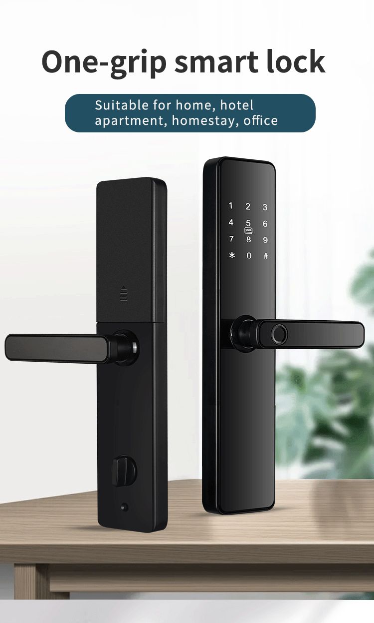 6068 Mortise TTlock Wifi Tuya Door Lock With Fingerprint And Password