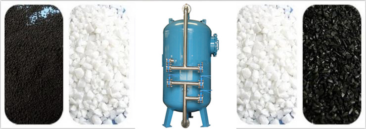 Stainless Steel 304 316 Material Active Carbon Quartz Sand Filter For Water Treatment