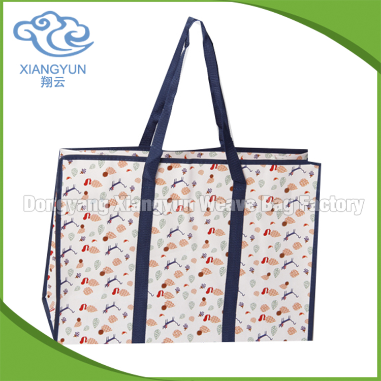 Bopp Reusable Non Woven Polypropylene Tote Bags Zip Shopping Bag Gravure Printing