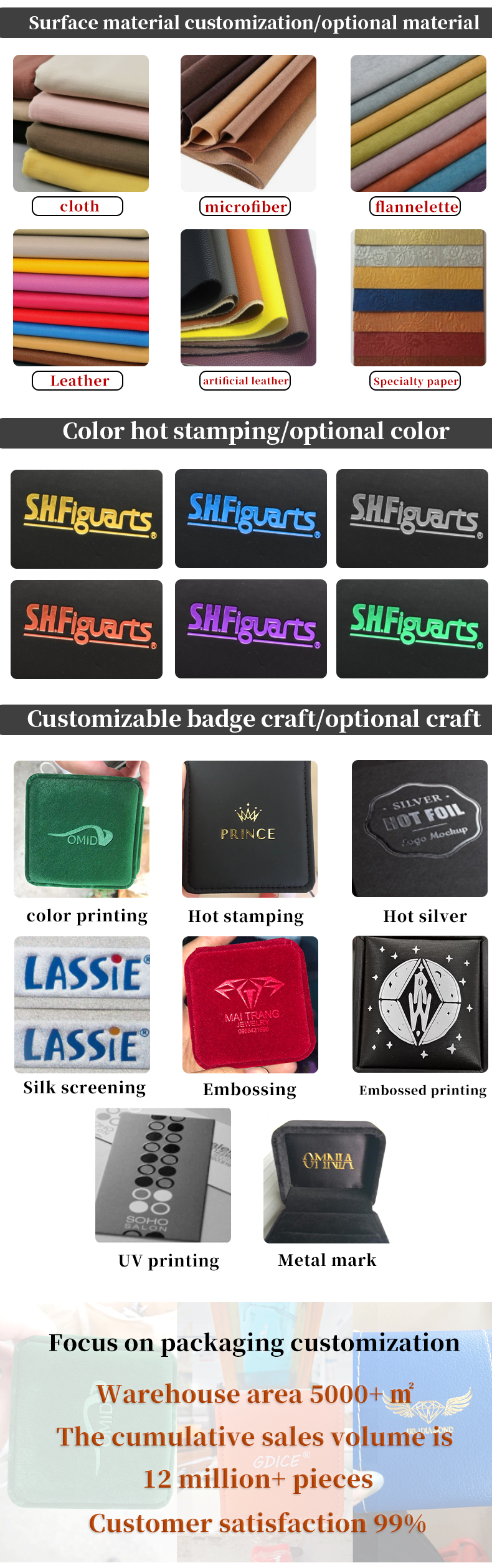 Newest Orange Velvet Jewelry Box for Custom Logo Pendant Earrings Bracelet Necklace Ring