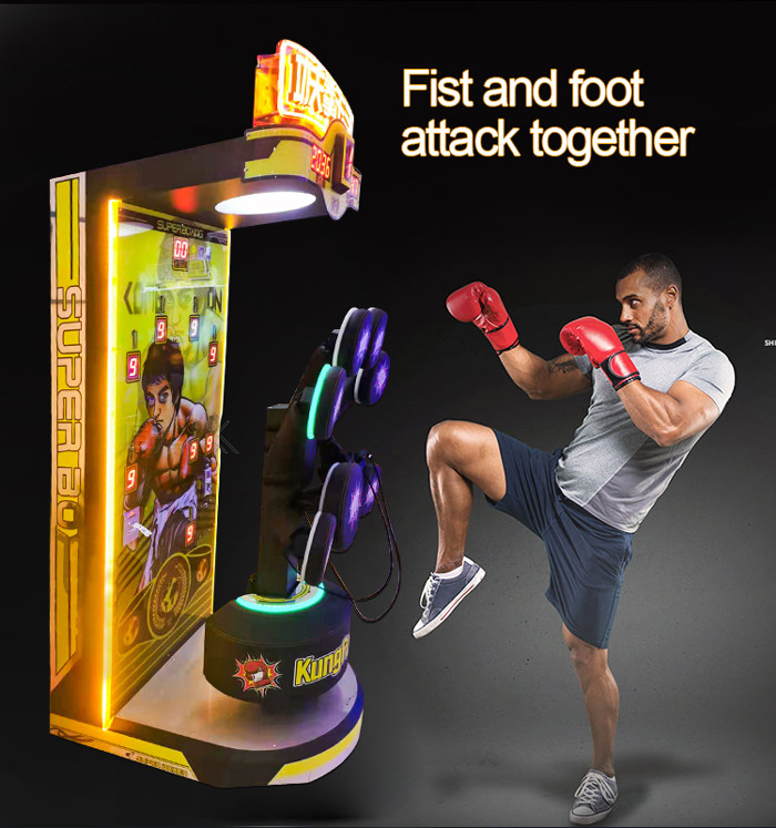 2000W Boxing Arcade Machine Coin pusher Multiple Goals Boxer Punch Game