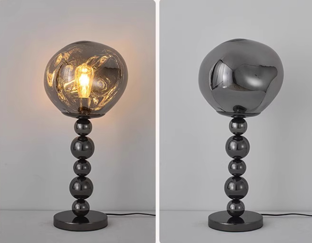 Nordic silver table lamp modern simple bedroom bedside ball light floor lamp