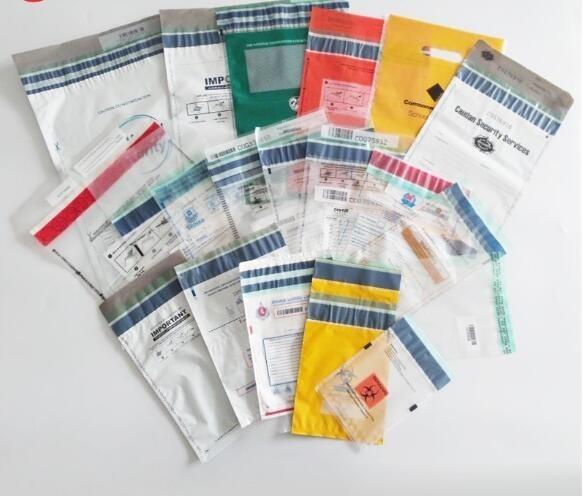 Bank Security Cash Bags/Coin Deposit Bags, Adhesive Seal Tamper Proof Customized