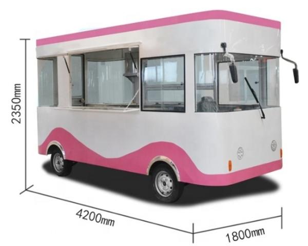 Multifunctional 600kg Tricycle Food Cart with Long Working Life and Good