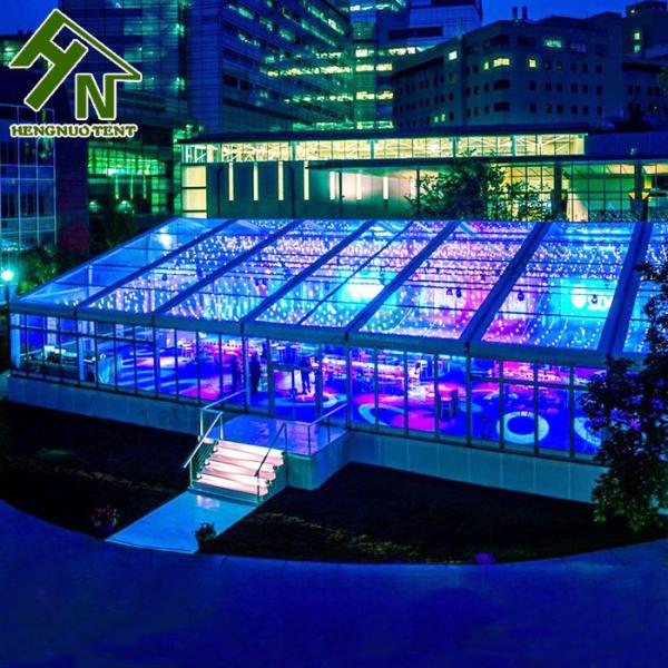 SGS CE Wedding Glass Tent Large Clear Span Waterproof Outdoor Transparent