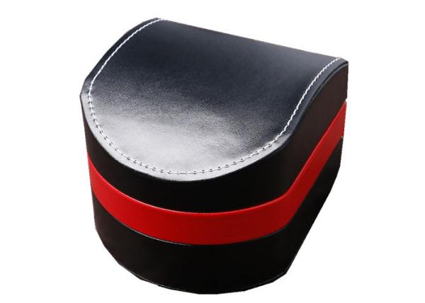 Single Twist Plastic Watch Box Black Color Velvet With Stitching Environmentally