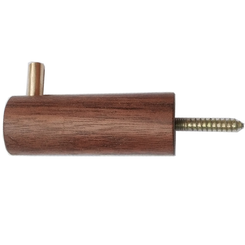 Wooden Coat Hook with brass stick -sapele / walnut /Beech wood hat hanger for wall