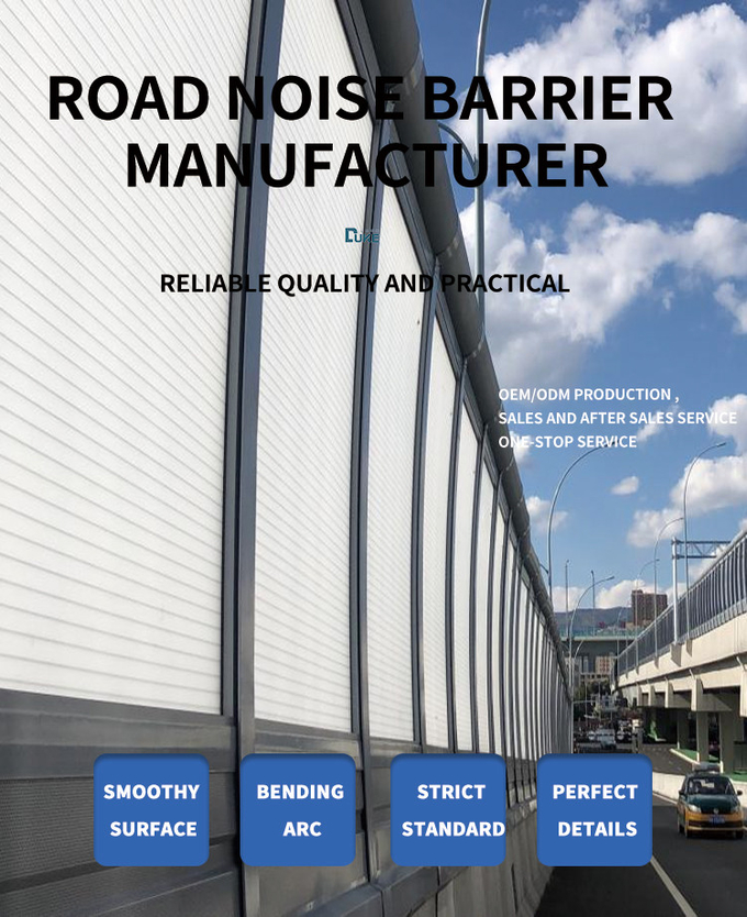 Highway Soundproof Wall Plastic Board And Metal Highway Noise Reduction Barriers