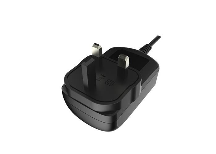 24W 12VAC AC DC Wall Mount Power Adapter With UK Plug Black 2000Ma Output