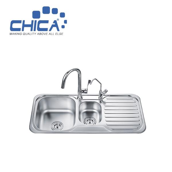 Carton Pallet Commercial Stainless Steel Sink Double Bowl Press Kitchen Sink For