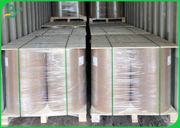 Brown Colour 12gsm Poly Laminated Virgin 80gsm Kraft Paper Rolls For Packaging
