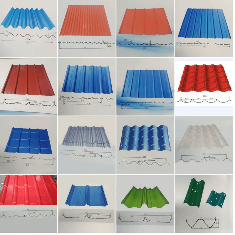 PLC Control Metal Cold Roofing Sheet Making Machiney Roof Tile Wall Pannel Roll Forming Machine