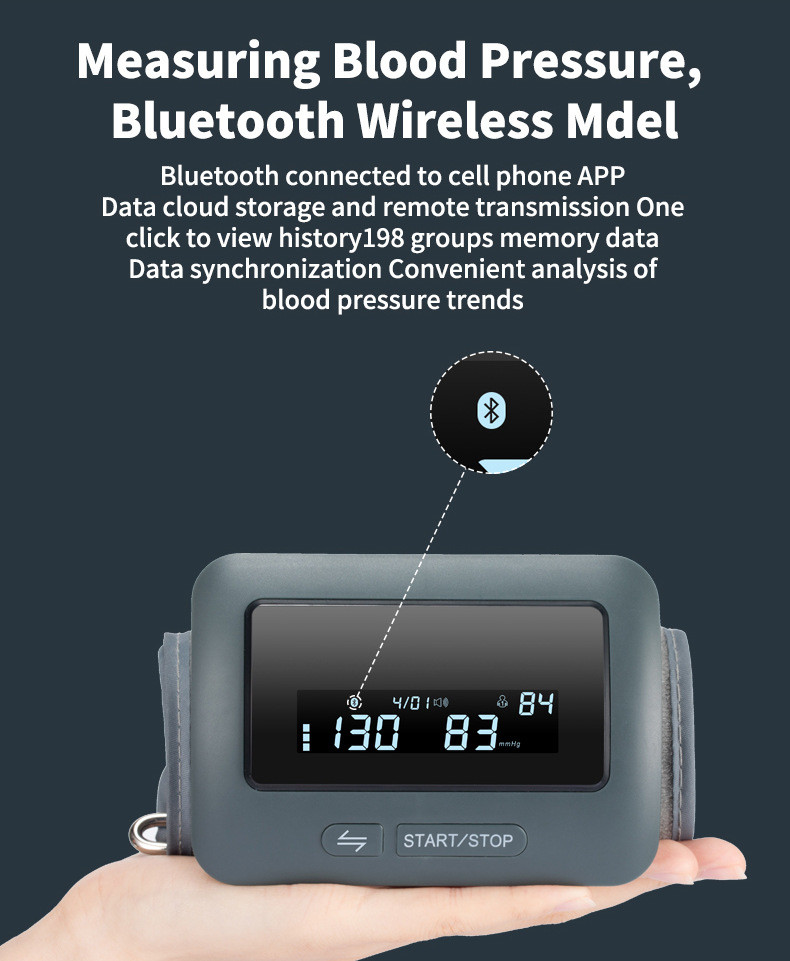 Light Portable Arm Blood Pressure Monitor One Button Measurement