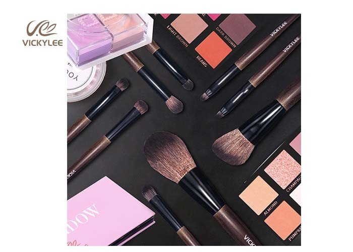 9 In1 Wooden Handle 7.4 inch Facial Makeup Brushes